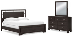 Best Deals Furniture - Ashley Furniture - Covetown California King Panel Bed, Dresser and Mirror - California King Panel Bed, Dresser and Mirror - B441B11