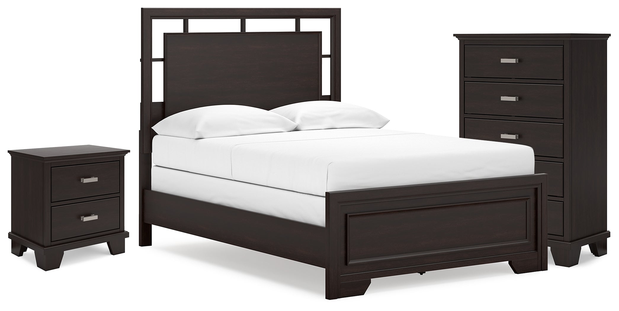 Best Deals Furniture - Ashley Furniture - Covetown Full Panel Bed, Chest and Nightstand - Full Panel Bed, Chest and Nightstand - B441B16