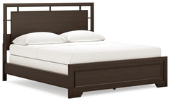 Covetown California King Panel Bed and 2 Nightstands