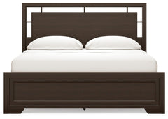 Covetown California King Panel Bed and 2 Nightstands