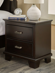 Best Deals Furniture - Ashley Furniture - Covetown Nightstand - Two Drawer Night Stand / Dark Brown - B441-92