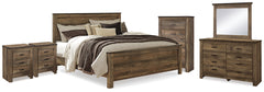 Best Deals Furniture - Ashley Furniture - Trinell King Panel Bed. Dresser, Mirror, Chest and 2 Nightstands - King Panel Bed. Dresser, Mirror, Chest and 2 Nightstands / Brown - B446B97