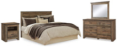 Best Deals Furniture - Ashley Furniture - Trinell King/California King Panel Headboard, Dresser, Mirror and Nightstand - King/California King Panel Headboard, Dresser, Mirror and Nightstand - B446B99