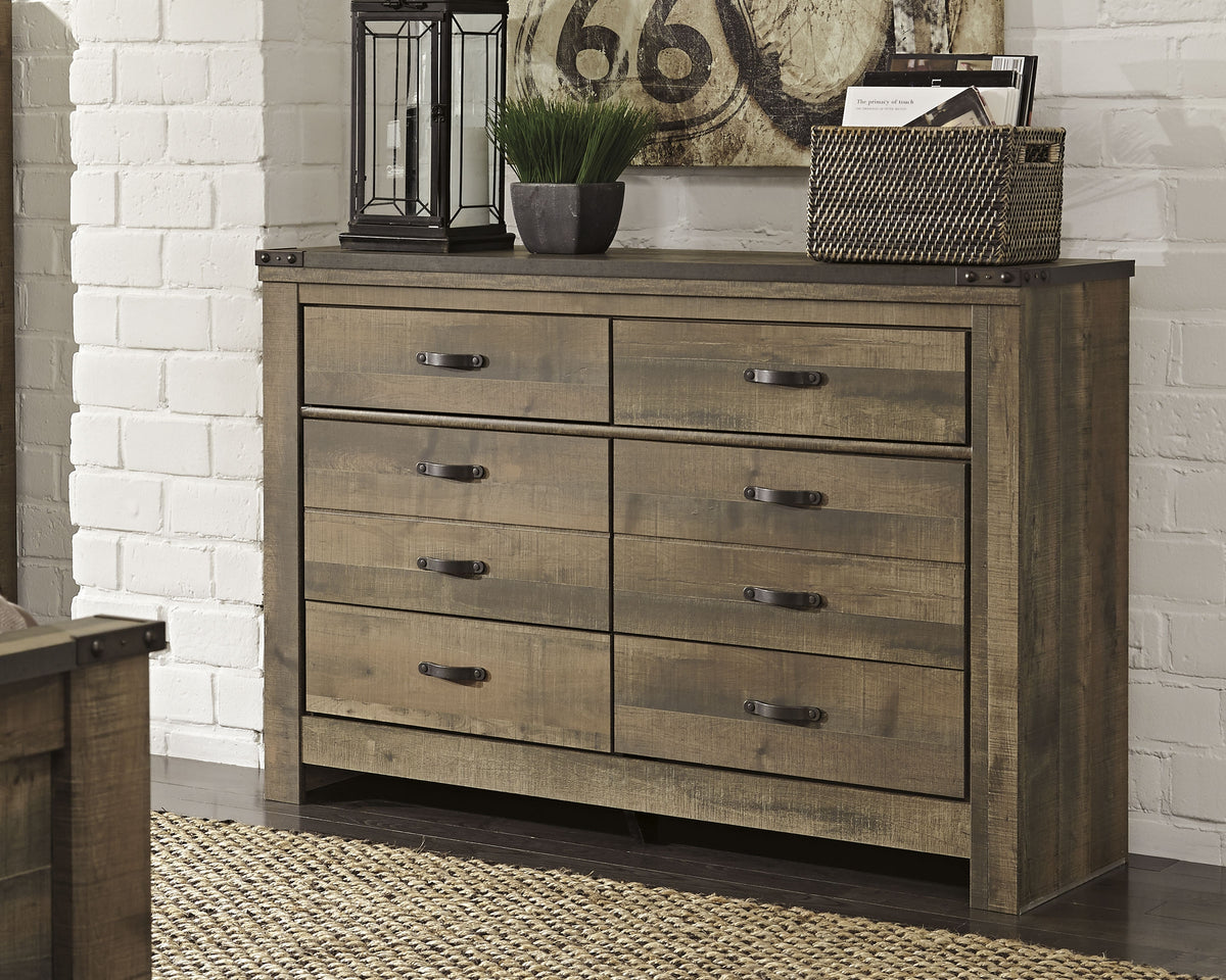 Best Deals Furniture - Ashley Furniture - Trinell Dresser - Six Drawer Dresser / Brown - B446-31