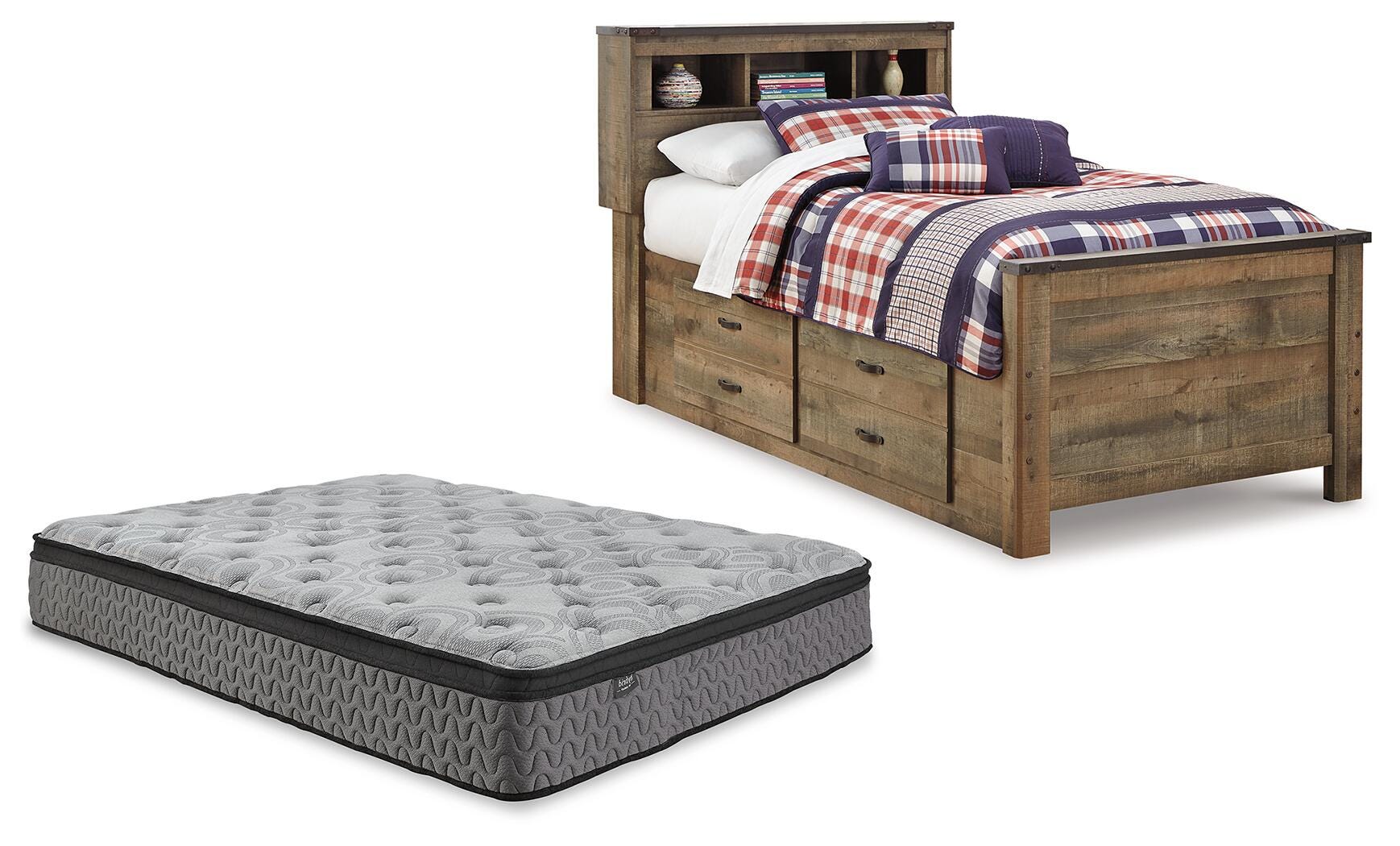 Best Deals Furniture - Ashley Furniture - Trinell Twin Bookcase Bed with Mattress - Twin Bookcase Bed with Mattress - B446B106