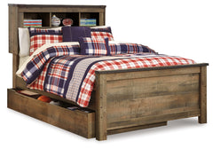 Best Deals Furniture - Ashley Furniture - Trinell Full Bookcase Bed with Storage - Full Bookcase Bed with Storage / Brown - B446B91