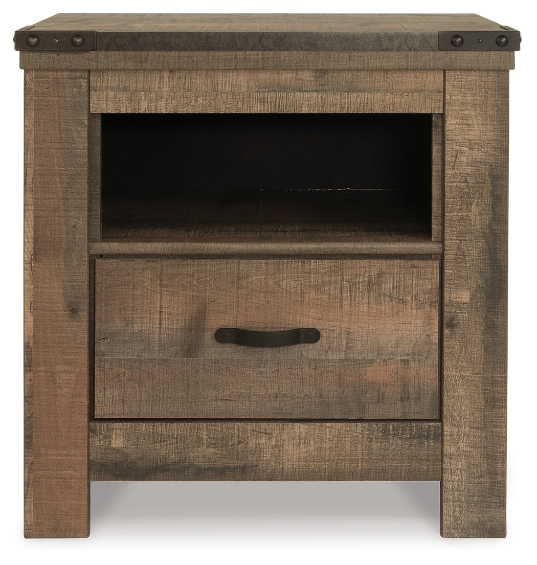 Trinell Queen Panel Headboard, Dresser, Mirror, Chest and Nightstand
