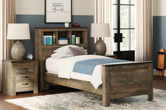 Best Deals Furniture - Ashley Furniture - Trinell Twin Bookcase Bed - Twin Bookcase Bed / Brown - B446B21