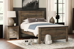 Best Deals Furniture - Ashley Furniture - Trinell Full Panel Bed - Full Panel Bed / Brown - B446B3