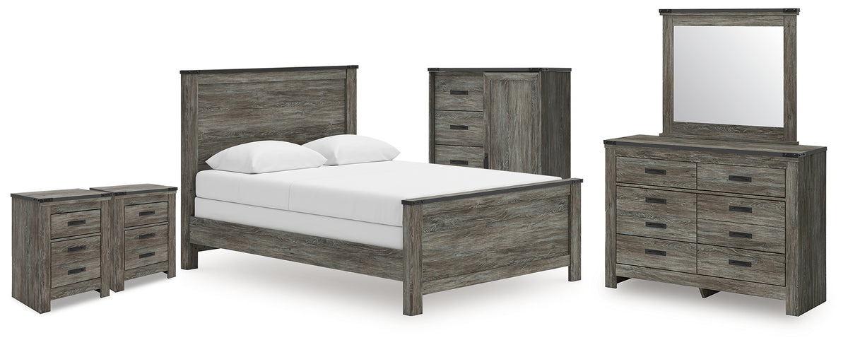 Best Deals Furniture - Ashley Furniture - Frandern Queen Panel Bed, Dresser, Mirror, Chest and 2 Nightstands - Queen Panel Bed, Dresser, Mirror, Chest and 2 Nightstands - B4480B29