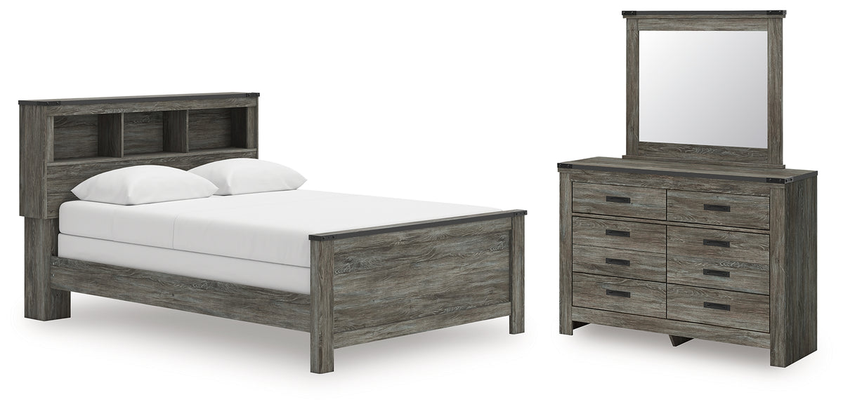 Best Deals Furniture - Ashley Furniture - Frandern Queen Bookcase Bed, Dresser and Mirror - Queen Bookcase Bed, Dresser and Mirror - B4480B7