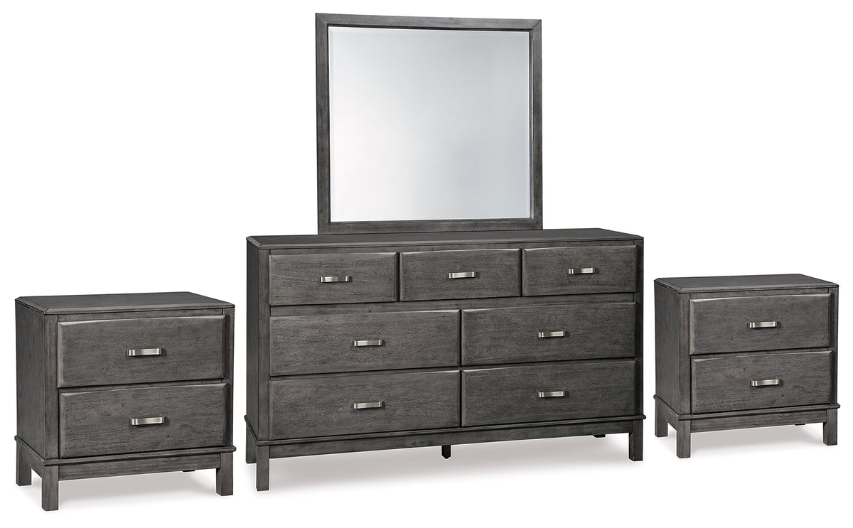 Best Deals Furniture - Ashley Furniture - Caitbrook Dresser, Mirror and 2 Nightstands - Dresser, Mirror and 2 Nightstands - B476B25