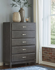 Best Deals Furniture - Ashley Furniture - Caitbrook Chest of Drawers - Five Drawer Chest / Gray - B476-46
