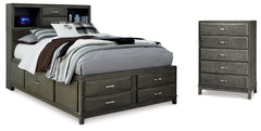 Best Deals Furniture - Ashley Furniture - Caitbrook Full Storage Bed and Chest - Full Storage Bed and Chest / Gray - B476B27