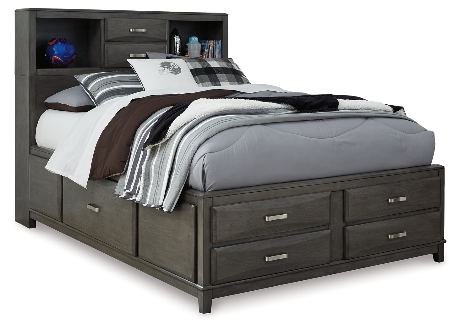 Caitbrook Full Storage Bed, Dresser and Chest