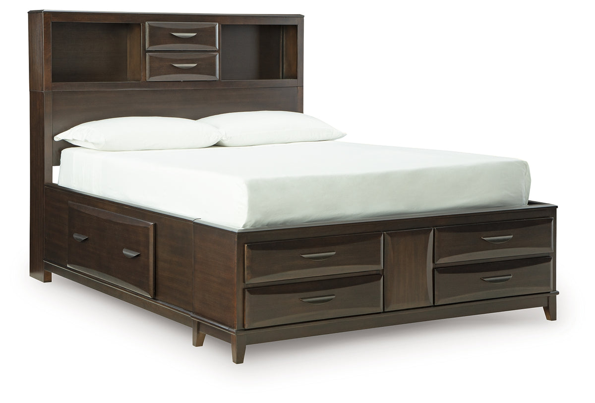 Best Deals Furniture - Ashley Furniture - Vanmore Full Storage Bed - Full Storage Bed / Dark Brown - B479B4