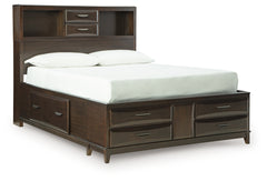 Best Deals Furniture - Ashley Furniture - Vanmore Full Storage Bed - Full Storage Bed / Dark Brown - B479B4