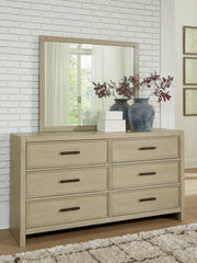 Best Deals Furniture - Ashley Furniture - Calmoro Dresser and Mirror - Dresser and Mirror - B602B1