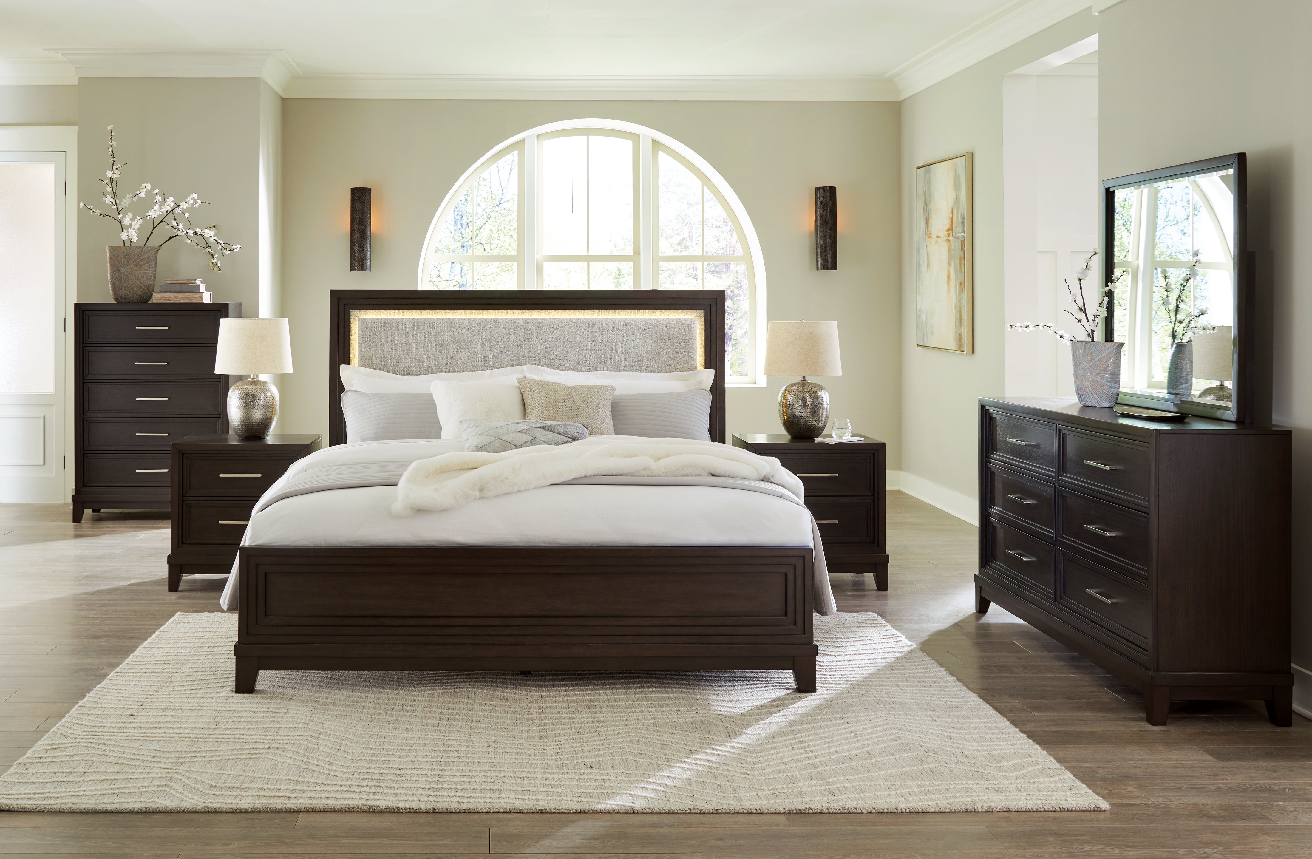 Neymorton King Upholstered Panel Bed