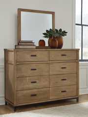 Best Deals Furniture - Ashley Furniture - Tomtyn Dresser and Mirror - Dresser and Mirror / Light Brown - B622B1