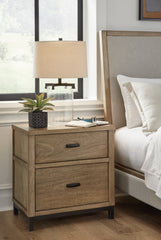 Best Deals Furniture - Ashley Furniture - Tomtyn Nightstand - Two Drawer Night Stand / Light Brown - B622-92