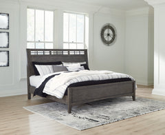 Best Deals Furniture - Ashley Furniture - Montillan King Panel Bed - King Panel Bed / Grayish Brown - B651B4