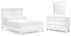 Best Deals Furniture - Ashley Furniture - Fortman Queen Panel Bed, Dresser and Mirror - Queen Panel Bed, Dresser and Mirror - B680B3
