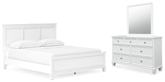 Best Deals Furniture - Ashley Furniture - Fortman California King Panel Bed, Dresser and Mirror - California King Panel Bed, Dresser and Mirror - B680B14
