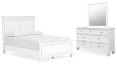 Best Deals Furniture - Ashley Furniture - Fortman Full Panel Bed, Dresser and Mirror - Full Panel Bed, Dresser and Mirror - B680B9
