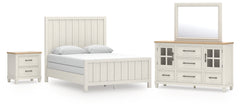 Best Deals Furniture - Ashley Furniture - Shaybrock Queen Panel Bed, Dresser, Mirror and Nightstand - Queen Panel Bed, Dresser, Mirror and Nightstand - B683B9