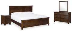 Best Deals Furniture - Ashley Furniture - Danabrin King Panel Bed, Dresser, Mirror and Nightstand - King Panel Bed, Dresser, Mirror and Nightstand - B685B14