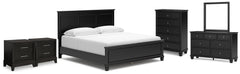 Best Deals Furniture - Ashley Furniture - Lanolee King Panel Bed, Dresser, Mirror, Chest and 2 Nightstands - King Panel Bed, Dresser, Mirror, Chest and 2 Nightstands - B687B28