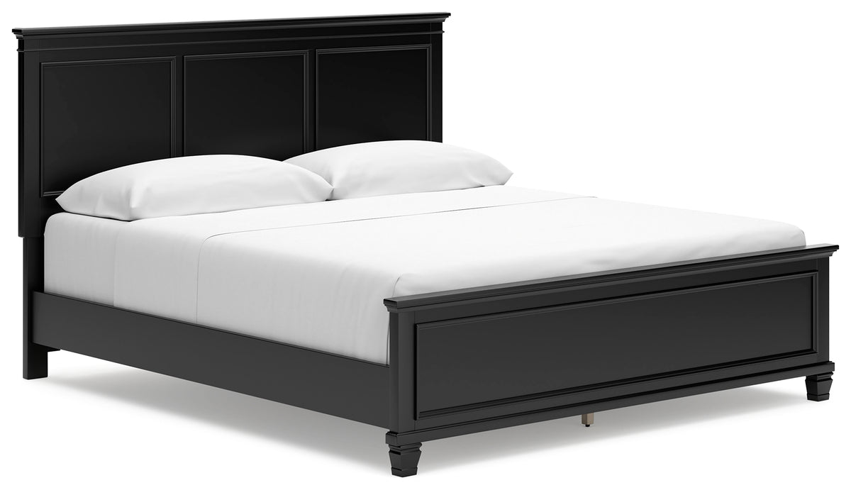 Best Deals Furniture - Ashley Furniture - Lanolee California King Panel Bed - California King Panel Bed / Black - B687B9