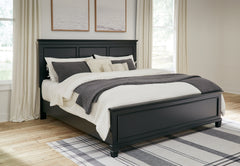 Best Deals Furniture - Ashley Furniture - Lanolee King Panel Bed - King Panel Bed / Black - B687B8