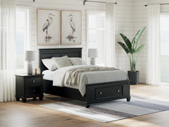 Best Deals Furniture - Ashley Furniture - Lanolee Full Panel Storage Bed - Full Panel Storage Bed / Black - B687B22