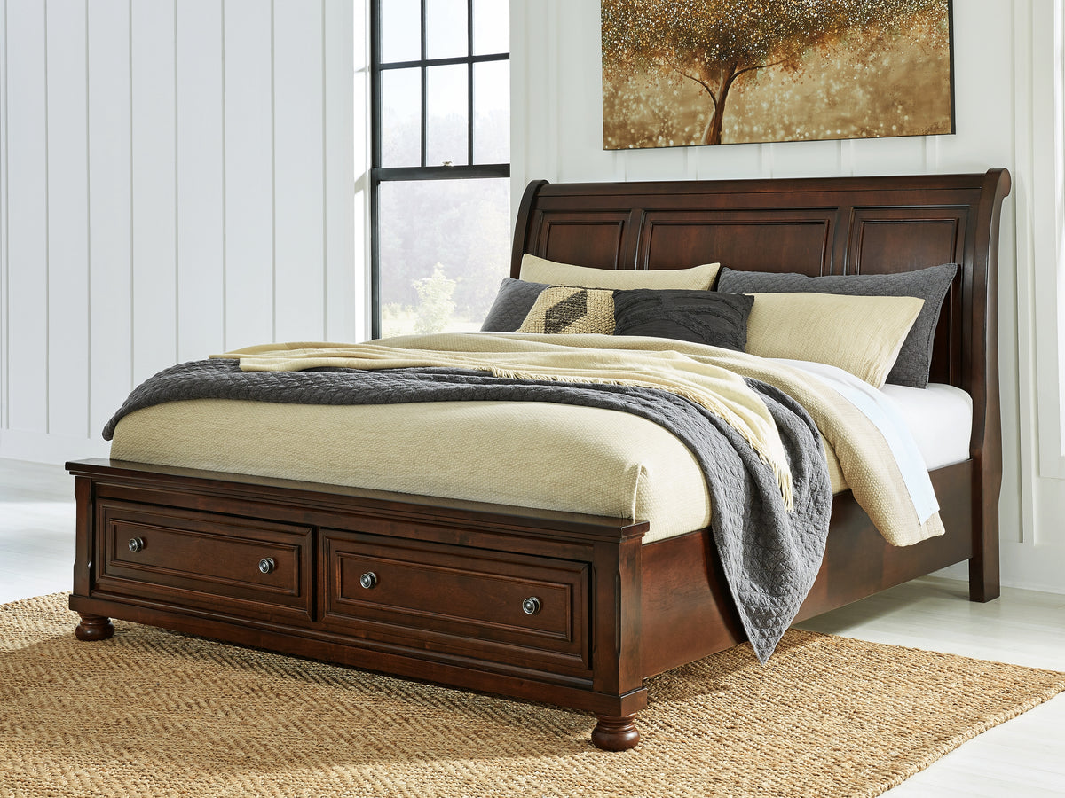 Best Deals Furniture - Ashley Furniture - Porter California King Sleigh Storage Bed - California King Sleigh Storage Bed - B697B47
