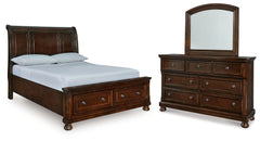 Best Deals Furniture - Ashley Furniture - Porter Queen Sleigh Storage Bed, Dresser and Mirror - Queen Sleigh Storage Bed, Dresser and Mirror - B697B53