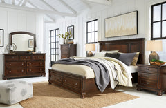 Best Deals Furniture - Ashley Furniture - Porter California King Panel Bed, Dresser, Mirror, Chest and 2 Nightstands - California King Panel Bed, Dresser, Mirror, Chest and 2 Nightstands - B697B39
