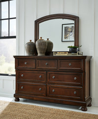 Best Deals Furniture - Ashley Furniture - Porter Dresser and Mirror - Dresser and Mirror / Rustic Brown - B697B1