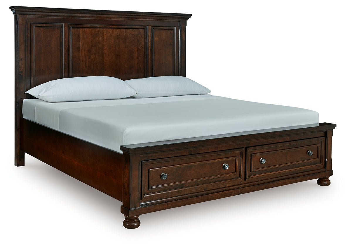 Best Deals Furniture - Ashley Furniture - Porter California King Panel Storage Bed - California King Panel Storage Bed - B697B46