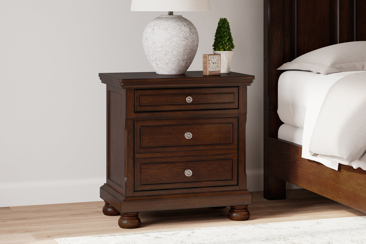 Best Deals Furniture - Ashley Furniture - Porter Nightstand - Two Drawer Night Stand / Rustic Brown - B697-92