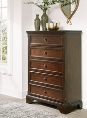 Best Deals Furniture - Ashley Furniture - Trellington Chest of Drawers - Five Drawer Chest / Brown - B716-46