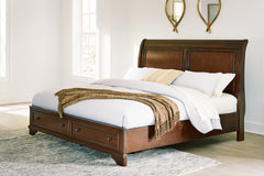 Best Deals Furniture - Ashley Furniture - Trellington King Sleigh Storage Bed - King Sleigh Storage Bed / Brown - B716B2