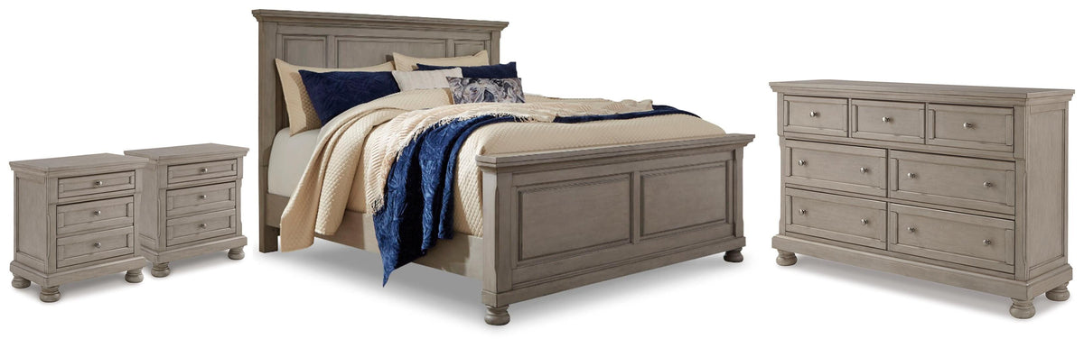 Best Deals Furniture - Ashley Furniture - Lettner Queen Panel Bed, Dresser and 2 Nightstands - Queen Panel Bed, Dresser and 2 Nightstands - B733B60