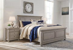 Best Deals Furniture - Ashley Furniture - Lettner King Panel Bed - King Panel Bed / Light Gray - B733B6