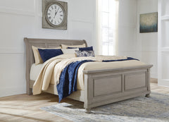 Best Deals Furniture - Ashley Furniture - Lettner Queen Sleigh Bed - Queen Sleigh Bed / Light Gray - B733B32