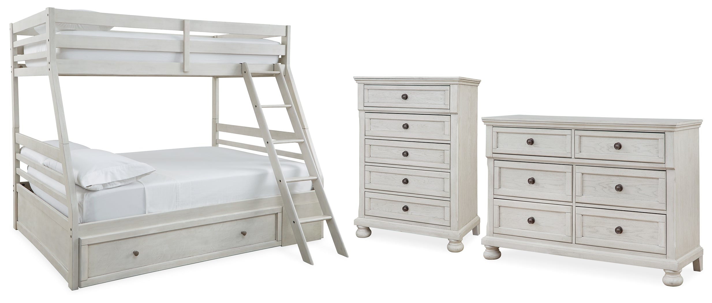 Best Deals Furniture - Ashley Furniture - Robbinsdale Twin over Full Bunk Bed, Dresser and Chest - Twin over Full Bunk Bed, Dresser and Chest - B742B32