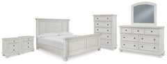 Best Deals Furniture - Ashley Furniture - Robbinsdale King Panel Bed, Dresser, Mirror, Chest and 2 Nightstands - King Panel Bed, Dresser, Mirror, Chest and 2 Nightstands - B742B38