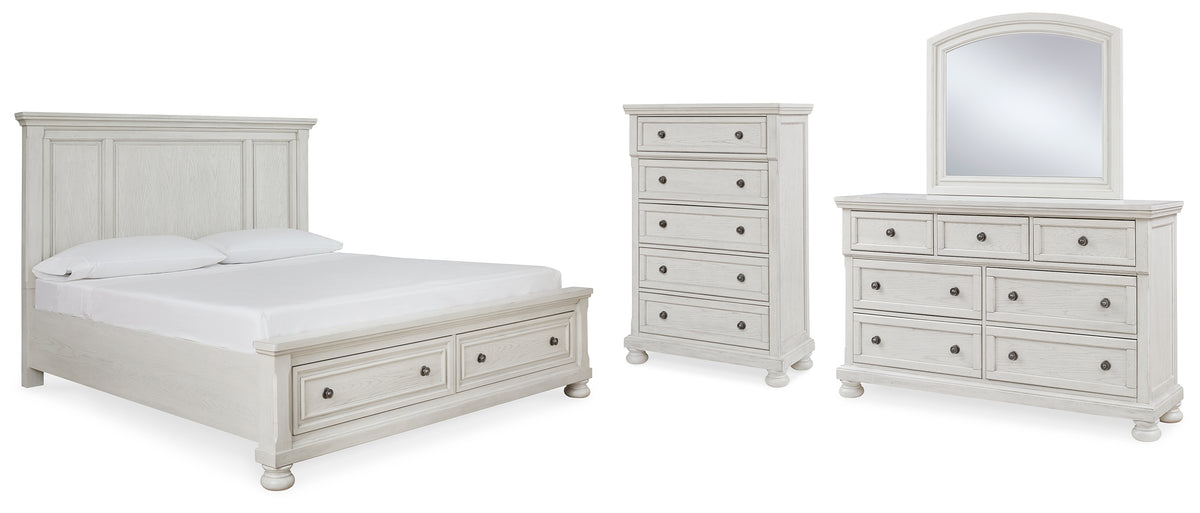 Best Deals Furniture - Ashley Furniture - Robbinsdale Queen Panel Storage Bed, Dresser, Mirror and Chest - Queen Panel Storage Bed, Dresser, Mirror and Chest - B742B27