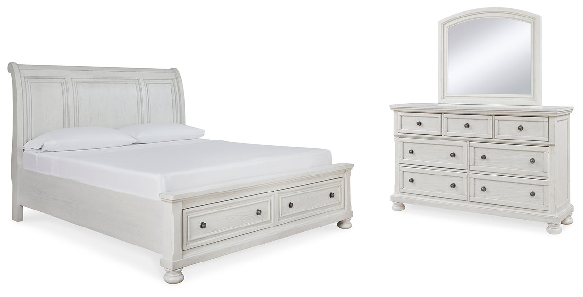 Best Deals Furniture - Ashley Furniture - Robbinsdale Queen Sleigh Storage Bed, Dresser and Mirror - Queen Sleigh Storage Bed, Dresser and Mirror - B742B5